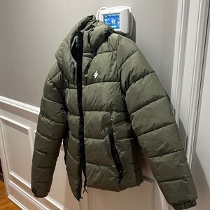 Superdry Olive Green Puffer Jacket